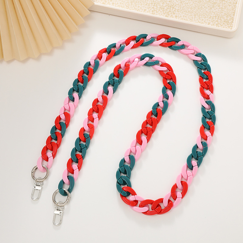 Yilian Jewelry New 21mm High Brightness Acrylic Bag Phone Case Hanging Pendant Single Cross Shoulder Chain