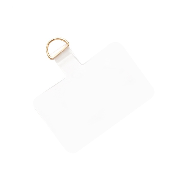 Mobile phone lanyard patch TPU integrated molding sturdy pad anti loss strap D buckle clip transparent ultra-thin back sticker