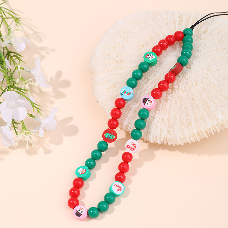 Yilian New Chain DIY Jewelry Accessories Christmas Soft Ceramic Phone Handmade Beaded Hand Rope