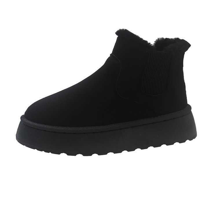 CMM Winter Korean Fashion Short Leg Student Bread Cotton Boots Thick Velvet Snow Boots for Women