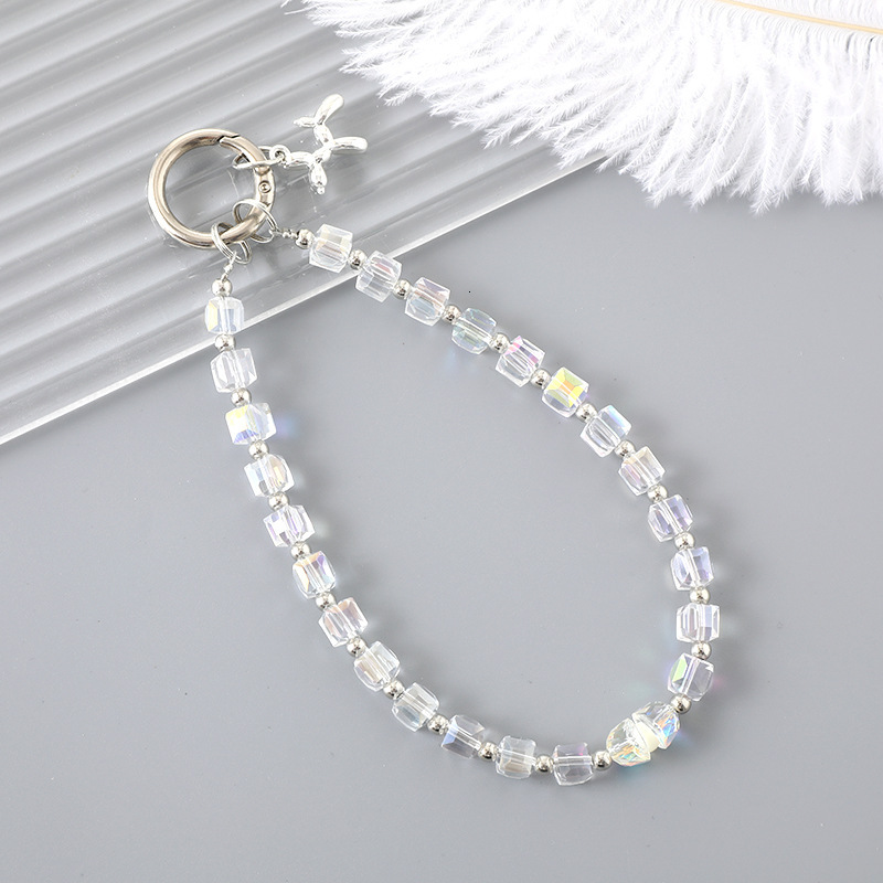 Light luxury new crystal bead pendant, fashionable and versatile case, keychain, hanging accessories, creative phone lanyard