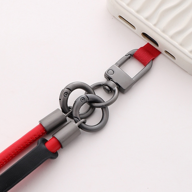 6mm leather for mobile phone crossbody capable of carrying back neck, sturdy and durable, high-end camera strap rope, anti loss hanging rope