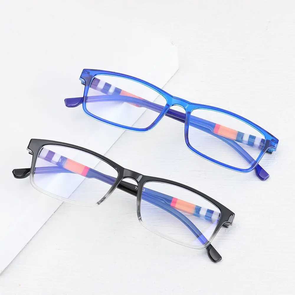 New anti blue light womens reading glasses fashion striped PC frame reader glasses protection Presbyterian glasses W240906