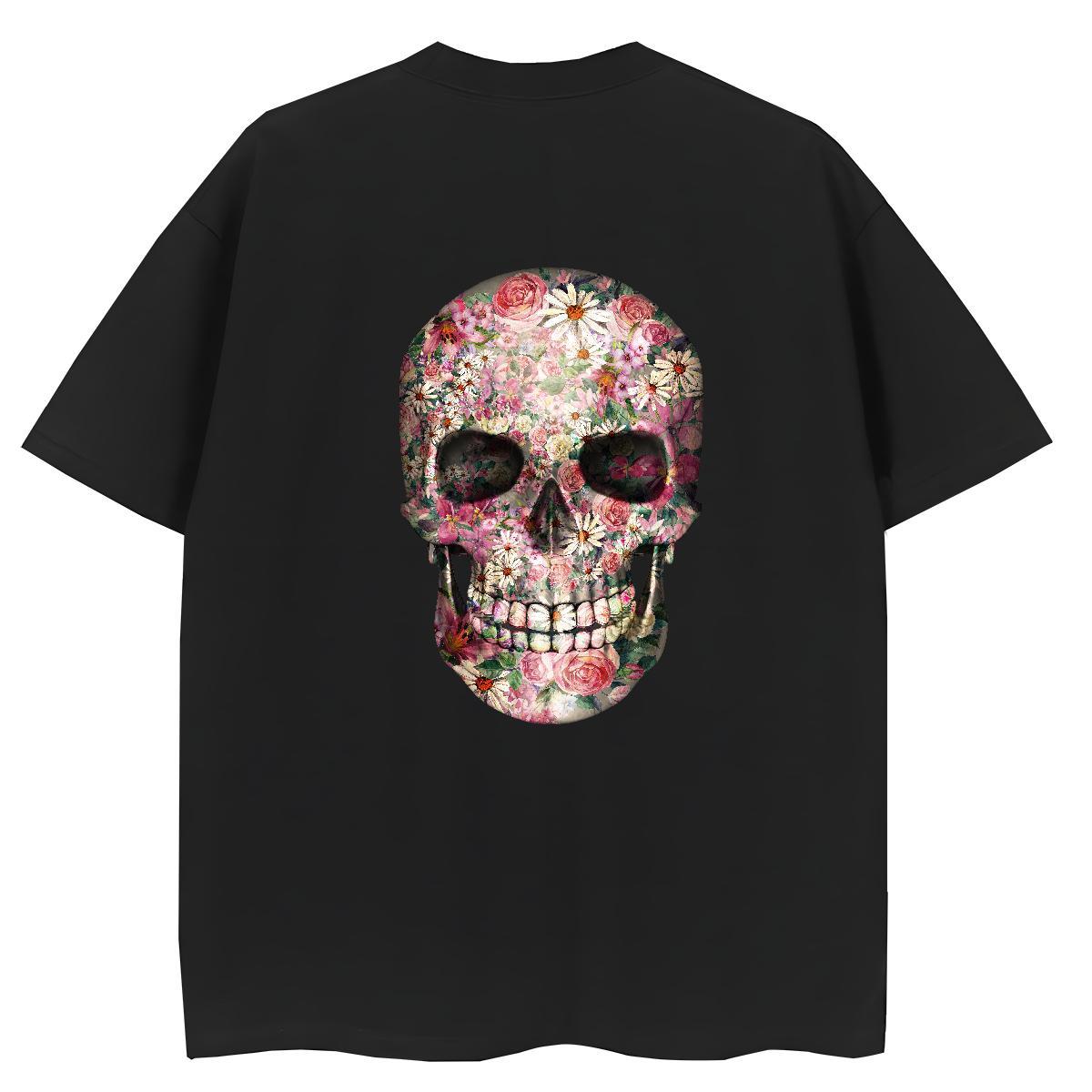 Brand T shirt 230g 100% Cotton Comfortable Street Wear skull Tshirt for Man Woman Female DIY Anime Printed Tees Shirts