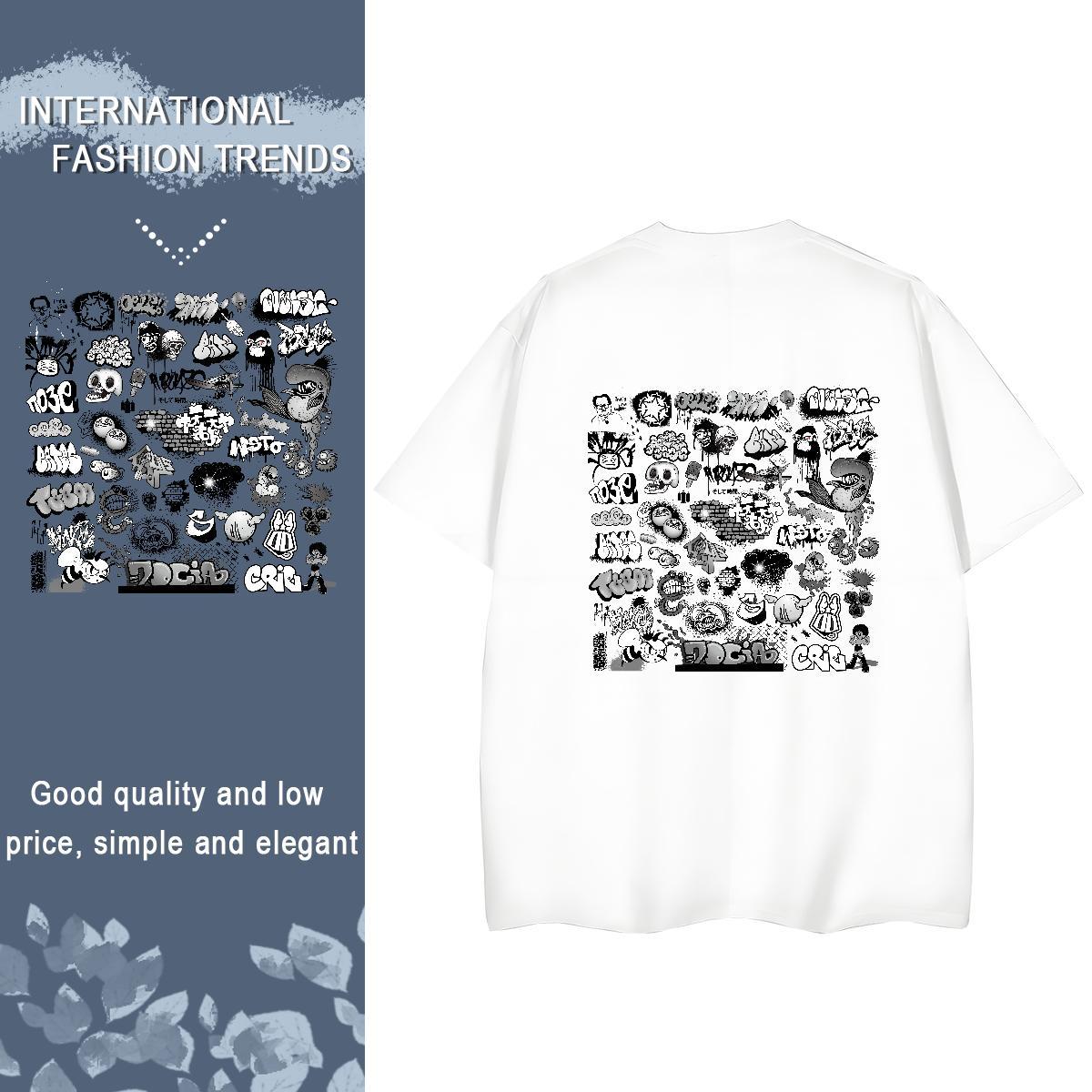 Custom T Shirts Women 230g Pure Cotton Short Sleeve O-Neck Sports Casual skull Woman Tshirt Soft DIY Printed Tops Shirt