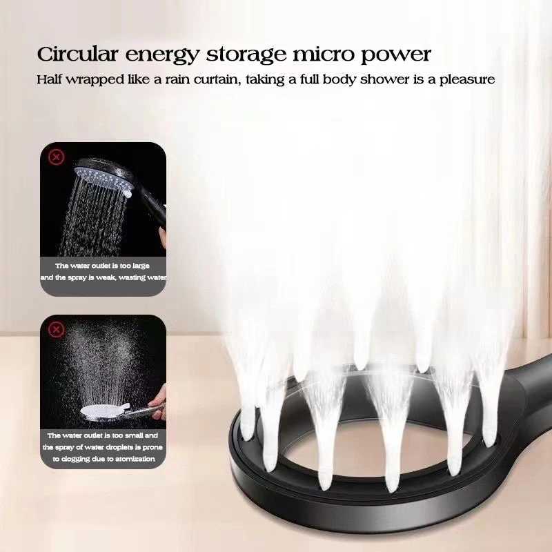 Pressurized Shower Head Water Saving Spray Nozzle High Pressure Massage Big Panel Showerheads Bathroom Faucet AccessoriesXJ240906