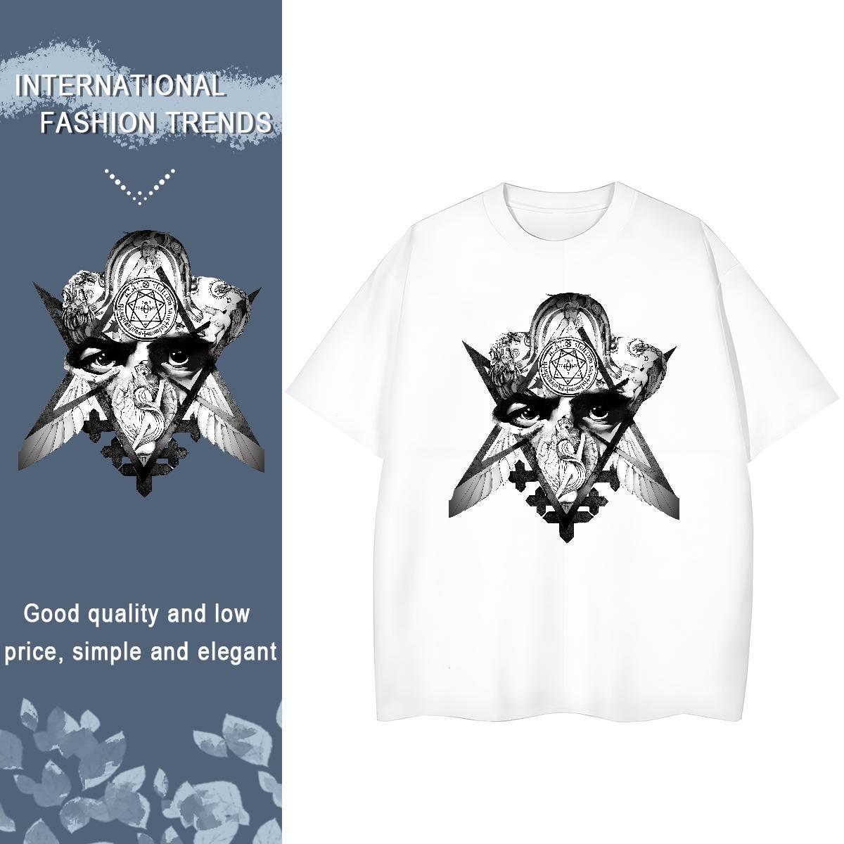 Brand Woman T Shirts 230g 100% Cotton Round Neck Short Sleeve Casual Sport eye of the devil Woman Tshirt Designer Custom Cartoon Clothings