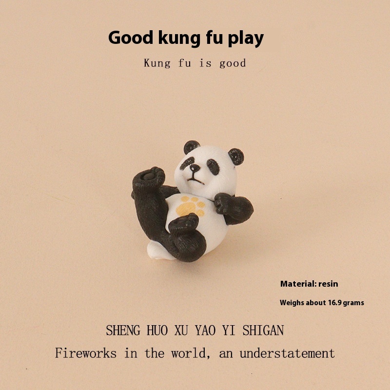 Adorable Kung Fu Panda DIY Mini Scene - Unique Car Ornament with a Touch of Fun