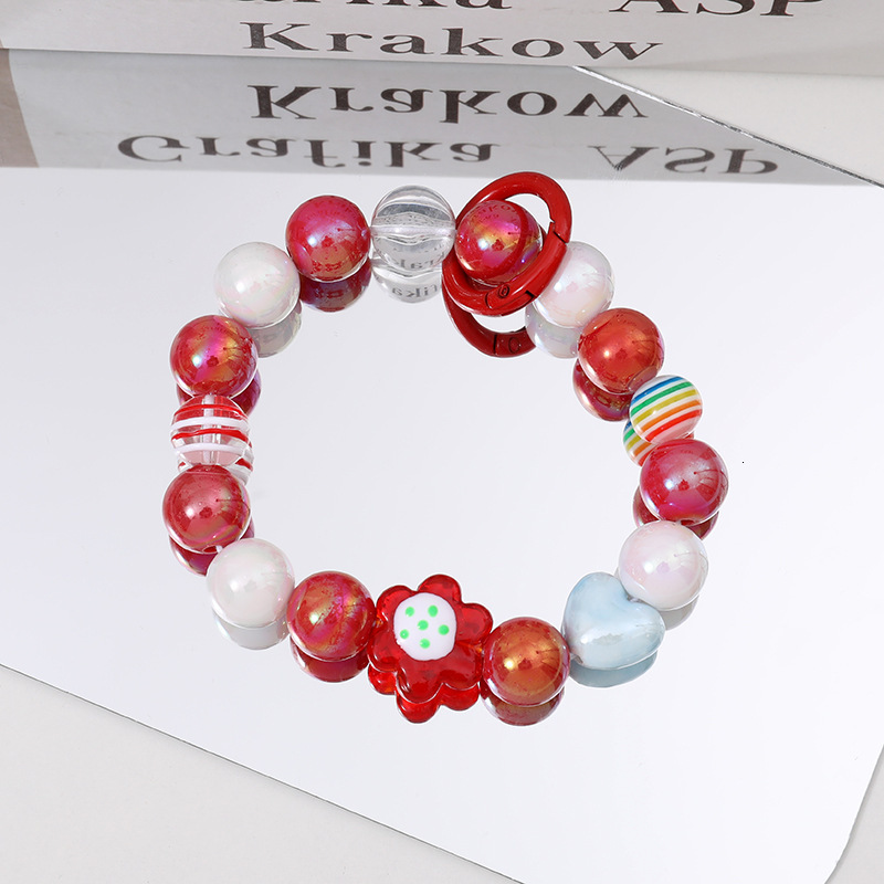 Yilian New Girl Heart Sweet Japanese and Korean Versatile Loli Handmade Pendant Dreamy Personalized Bracelet Phone Chain