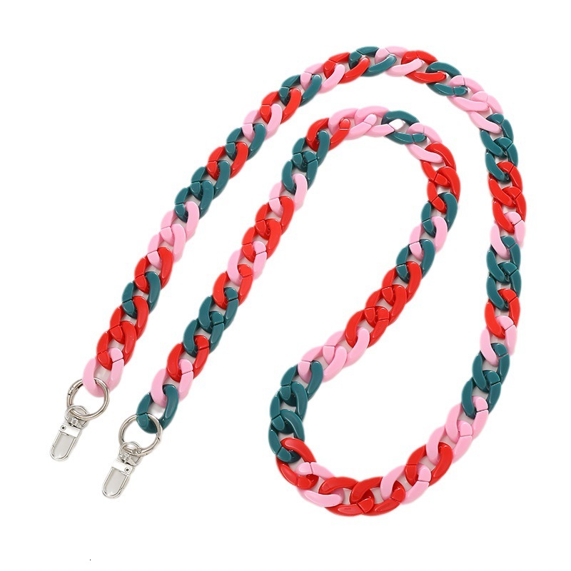 Yilian Jewelry New 21mm High Brightness Acrylic Bag Phone Case Hanging Pendant Single Cross Shoulder Chain