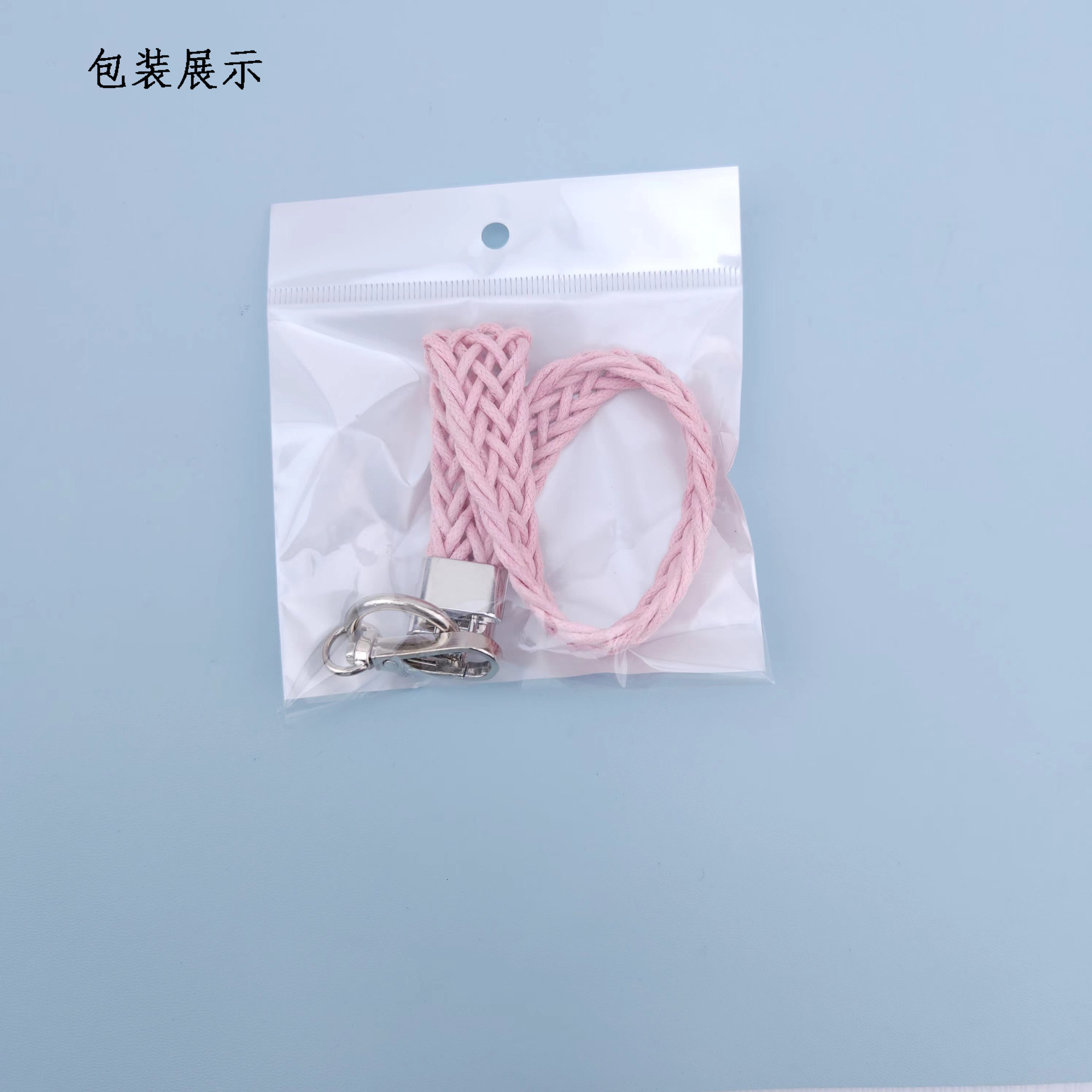 Yilian's new colorful woven keychain phone case hanging decoration pendant, short wrist strap, hand rope gift for women