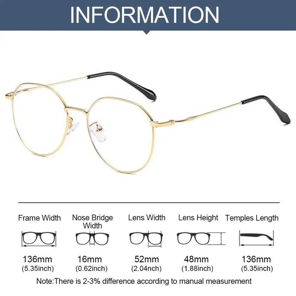Classic transparent computer glasses frame womens anti blue light circular blocking glasses optical glasses frame W240906
