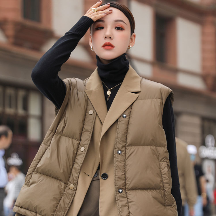 Stylish Winter Parka - White Windbreaker with Duck Down Filg by Top Designers factory direct sale