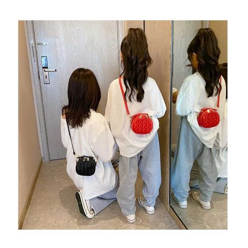 Childrens Fashion Shoulder New Princess Girl Daily Cross Body Bag Key Snack Coin Money Bag Mini Womens Handbag Childrens Messenger Bag W240906