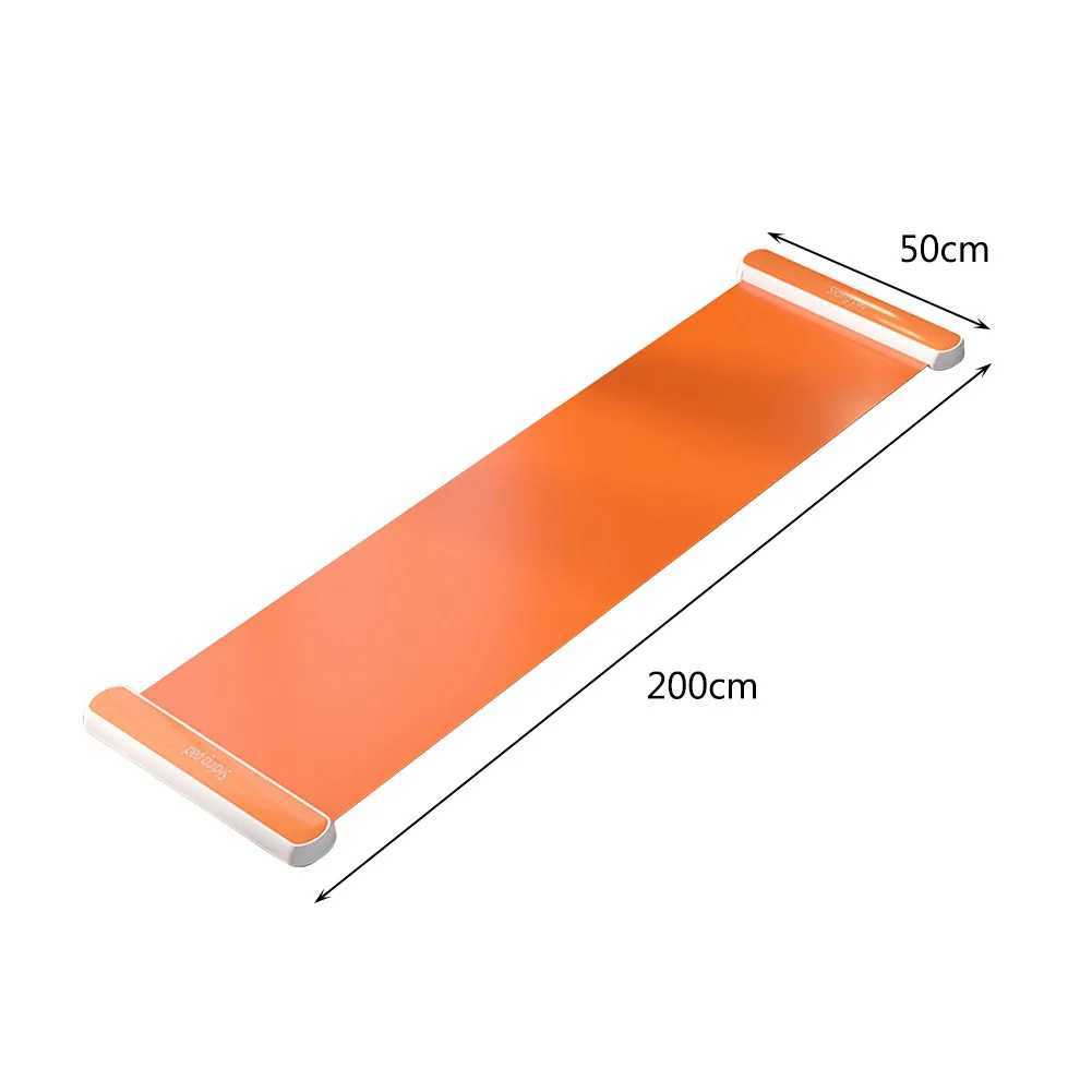 Yoga slide mat indoor sports fitness glue Pilates leg core training board mat ice hockey roller slide leg exercise 200cm W240906