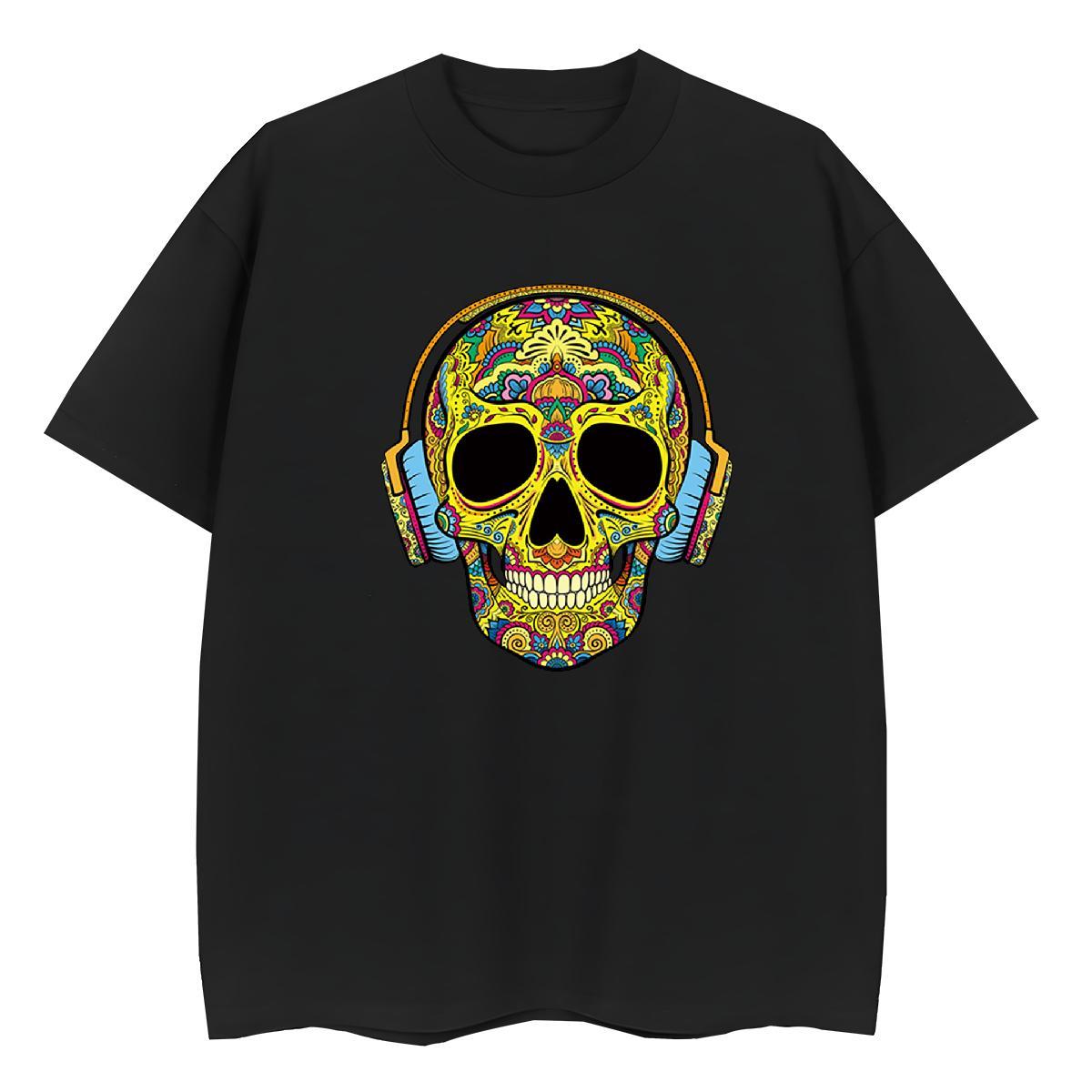 Factory Direct T shirt 100% Cotton 230g Short Sleeve O-Neck Hip Hop skull Unisex Tshirts Designer Oversized Top Shirts