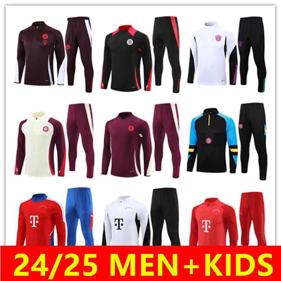 men kids 2024 2025 SANE KIMMICH BAYERNs soccer tracksuit KANE camiseta MUSIALA GORETZKA GNABRY 24/25 football training suit Long sleeve jogging child set
