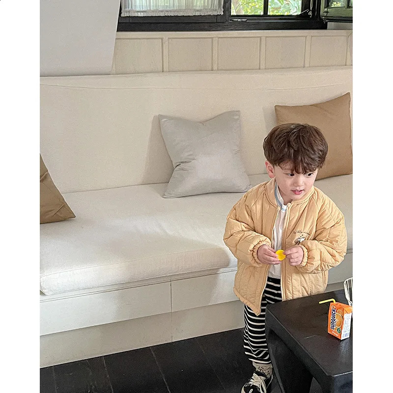 Winter Kids Plush Coat Childrens Cotton Thicken Jacket Down Parkas For Girls Boys Cute Cartoon Baby Snow Wear 240906