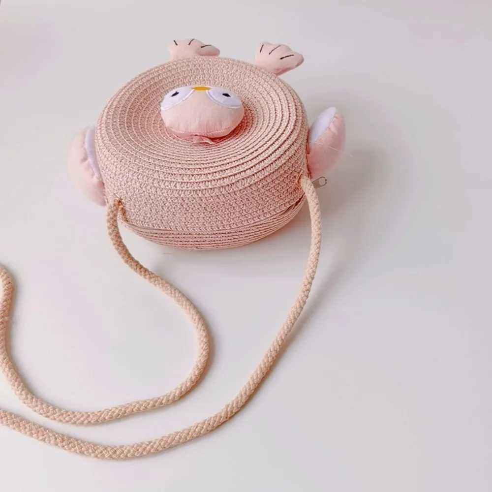 Childrens casual shoulder bag hand woven cute mini flower letter making bag fashionable accessories childrens bag W240906