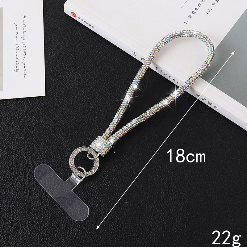 Light new luxury high-end water diamond crossbody luggage, keychain, pendant, mobile phone hanging rope can be carried