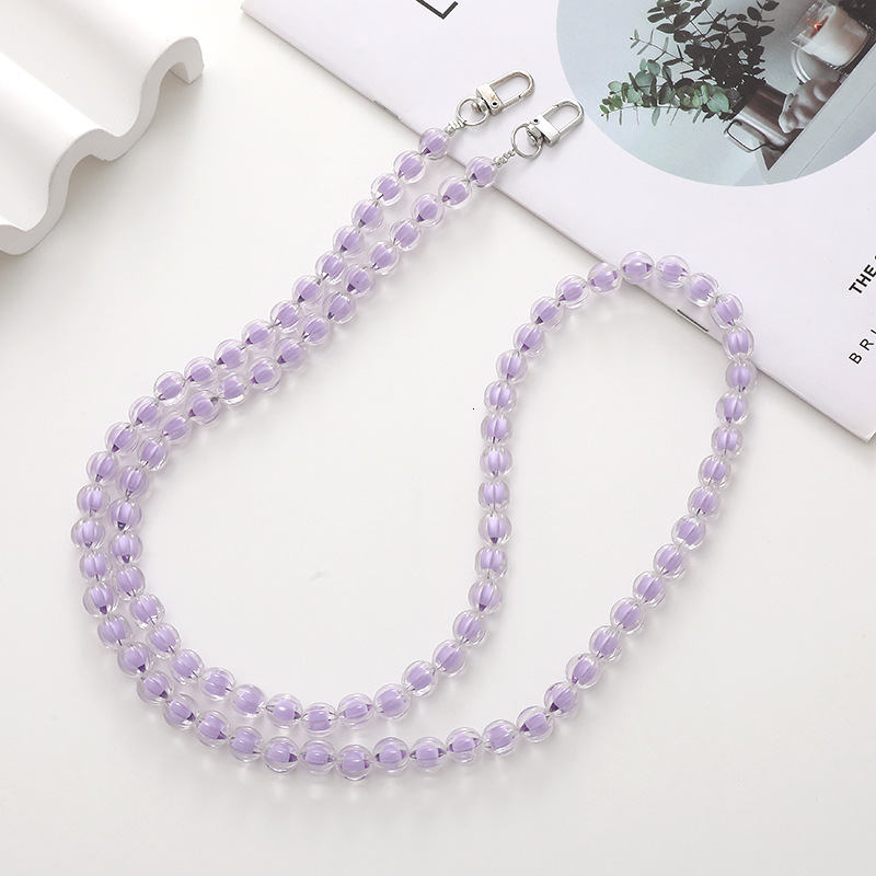 Yilian new in pearl pumpkin crossbody mobile lanyard gift bead phone anti drop chain 120cm