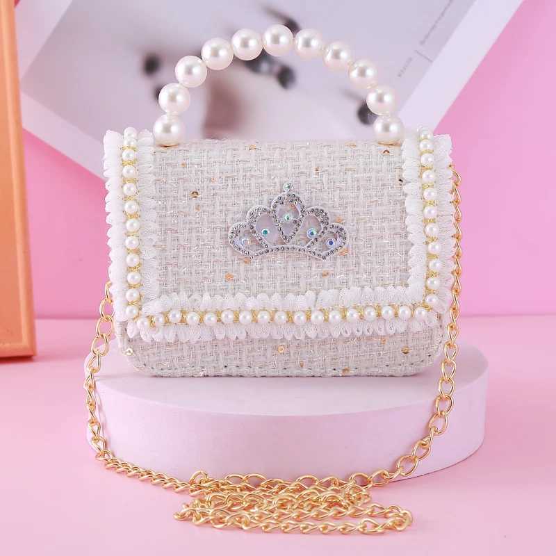 Childrens mini handbag cute princess cross body bag girls little crown wallet clutch bag toddler wallet and handbag gift W240906