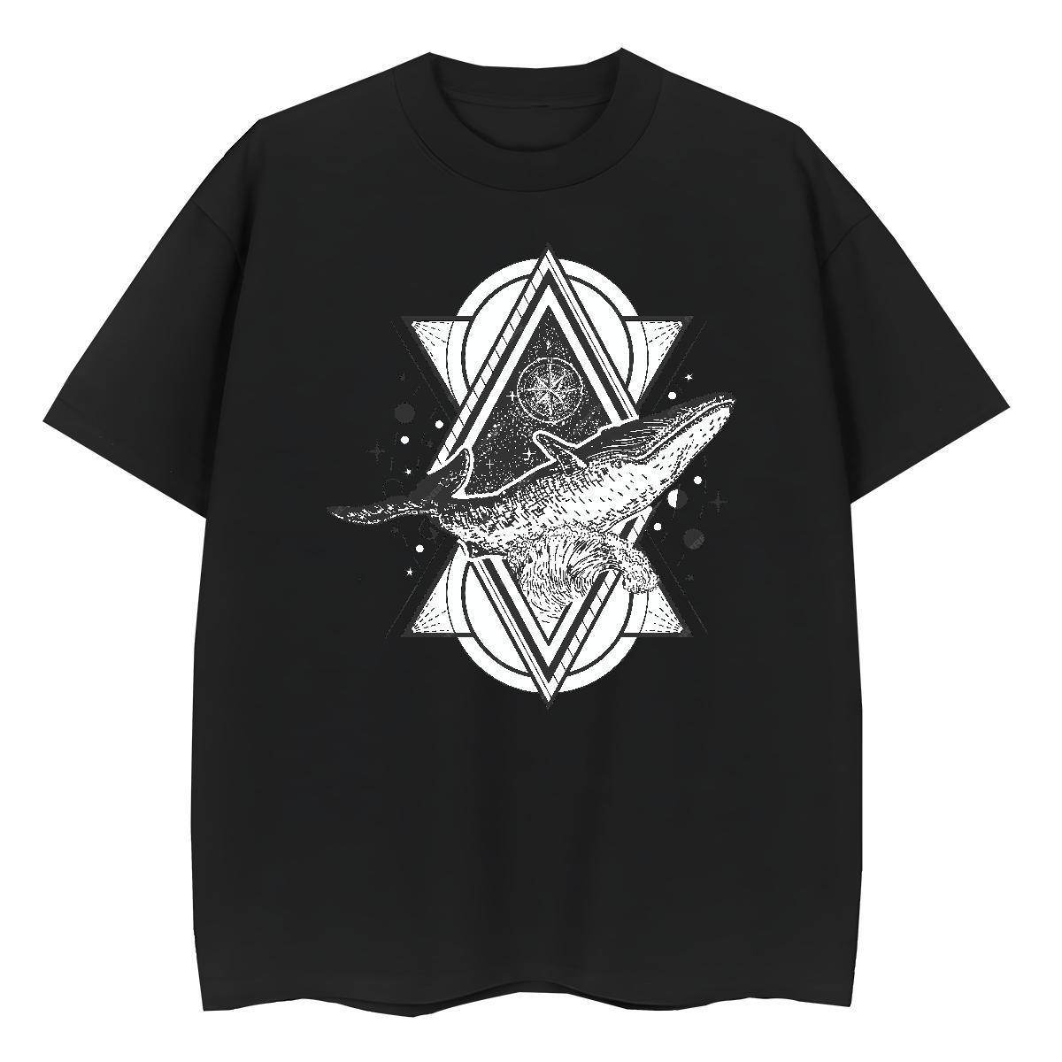 2024 Casual Woman T Shirts 230g Pure Cotton Crew Neck Casual Daily Wear shark Women Tshirts Free Shipping Anime Oversized Tees