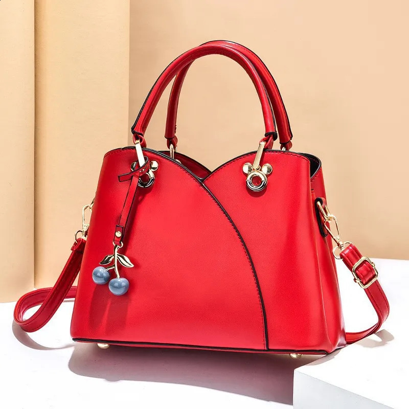Simple Fashion Mother Bag Female Large Capacity Handbag for Middle aged and Elderly Shoulder Messenger Bag Gift Box 240904