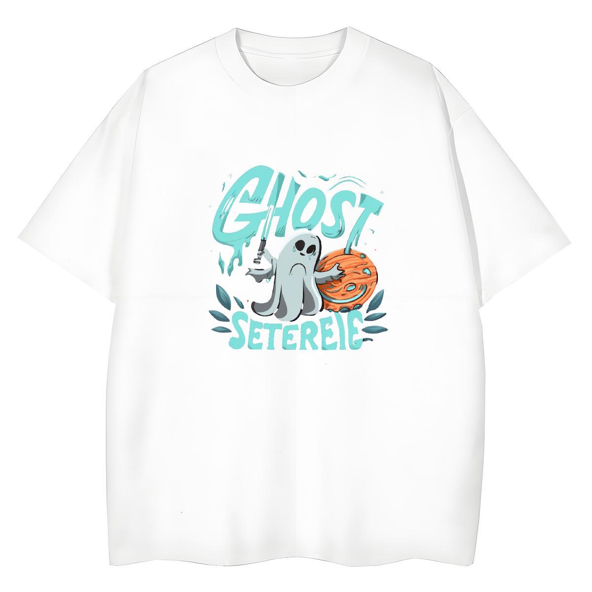 Brand Womens T Shirts 230g 100% Cotton Breathable Short Sleeve Outdoor skull Tshirt for Man Woman Loose Cartoon Anime Tshirts
