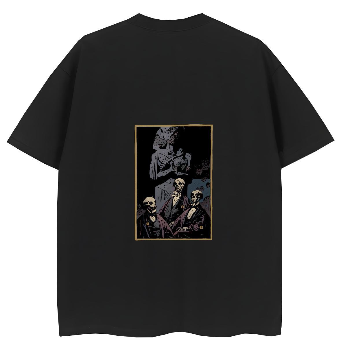 TOP Quality T shirt 230g Cotton Comfortable Summer Casual skull Lady T shirt Wholesale Oversized Clothes
