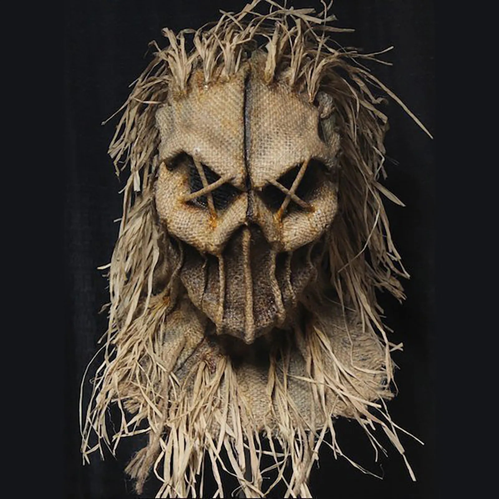 Horror Halloween Scarecrow Mask Headpiece Comedy Prop Atmosphere Role Playing Party Death Pool 240906
