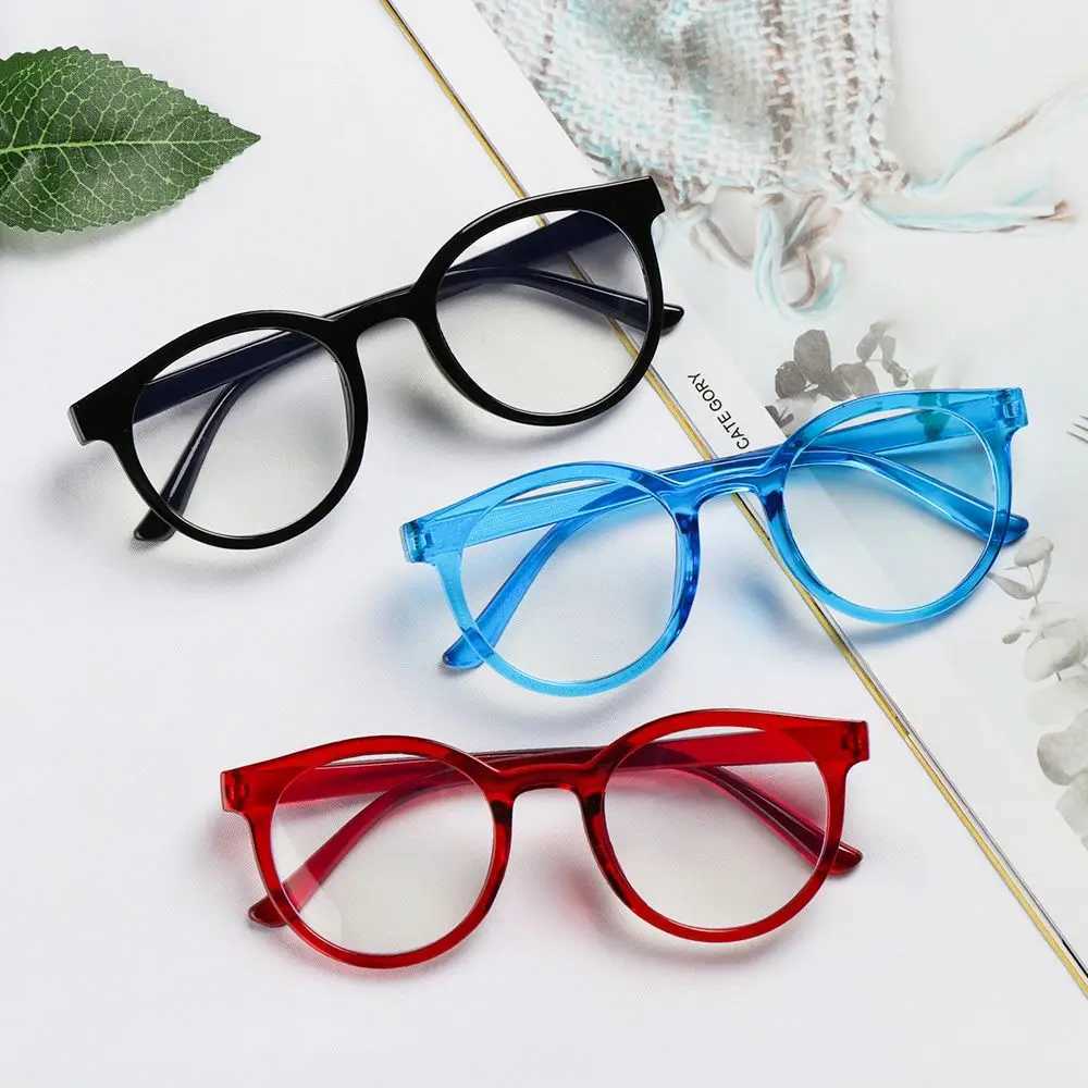 Anti blue light childrens glasses ultra light frame protection glasses cute round glasses for children boys and girls W240906