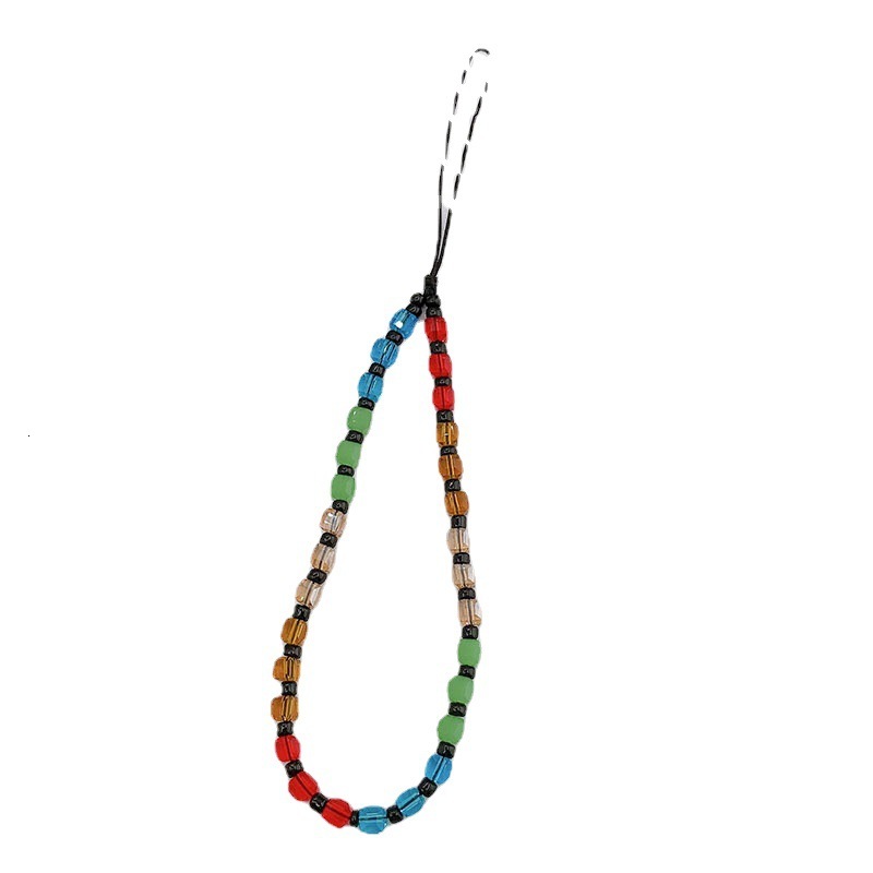 Yilian new crystal bead chain hanging accessory, wrist short, high-end anti loss accessory for women, mobile phone rope