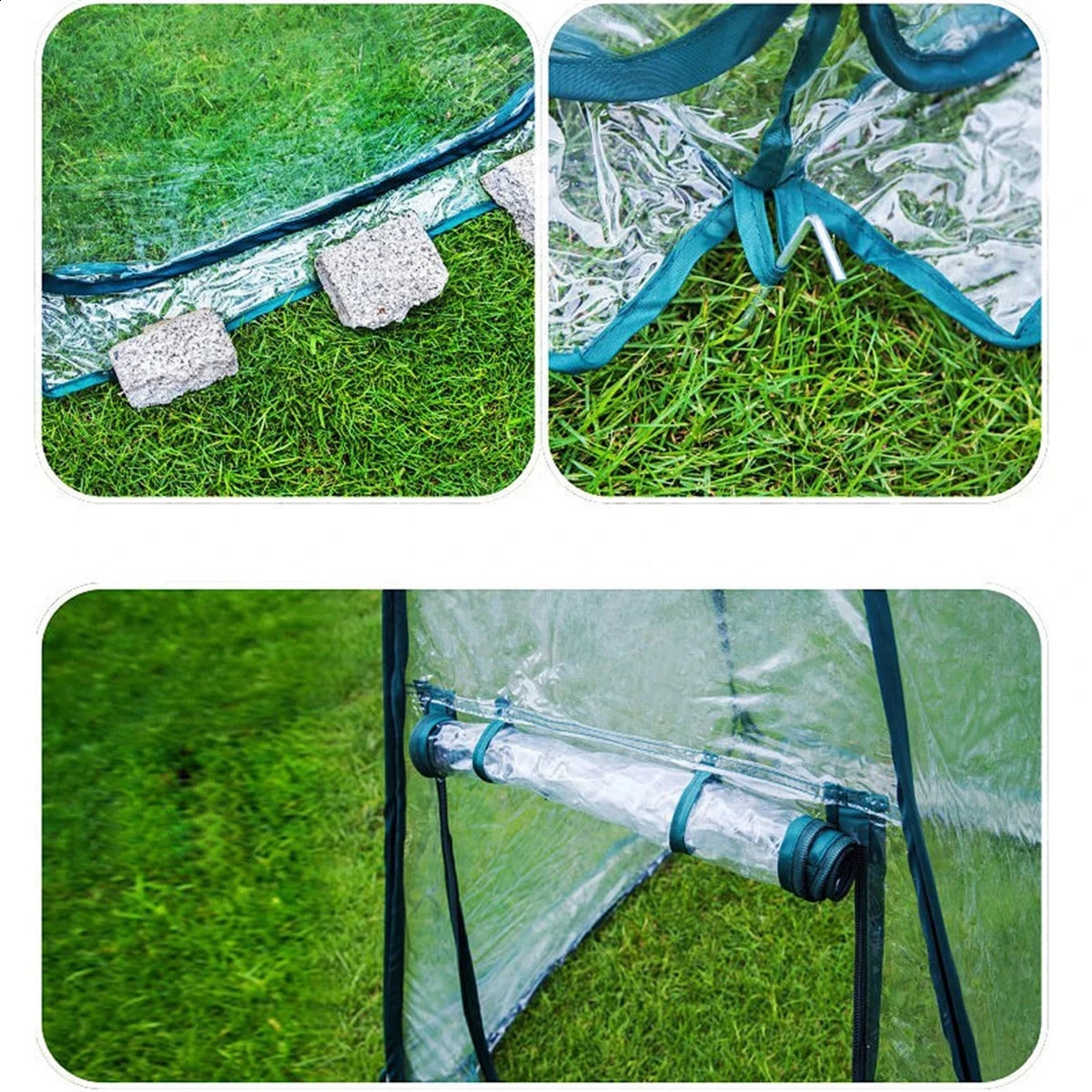 Mini popup greenhouse tent PVC folding transparent plant shelter portable garden flowers juicy vegetables and fruits warm room 240906