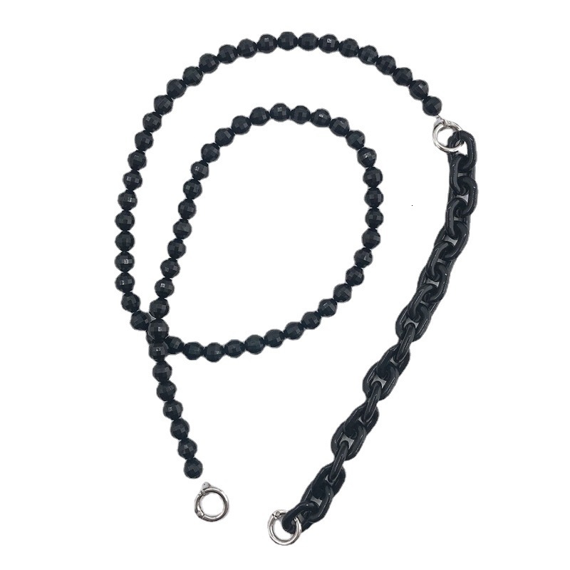DIY phone case, women's bag, hand-held chain, acrylic 2-in-1 diagonal cross color detachable chain