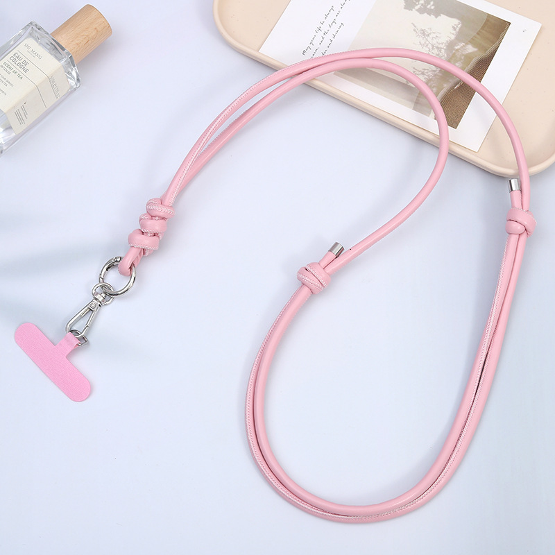 New DIY lanyard leather crossbody chain, mobile phone back clip lanyard, luggage keychain pendant, hanging accessory to prevent loss