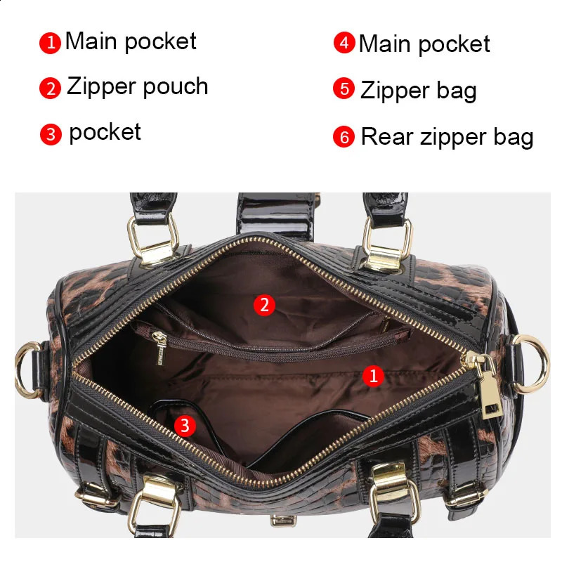 Aidrani is a fashionable leopard print womens handbag made of smooth materials waterproof scratch resistant technology 240904