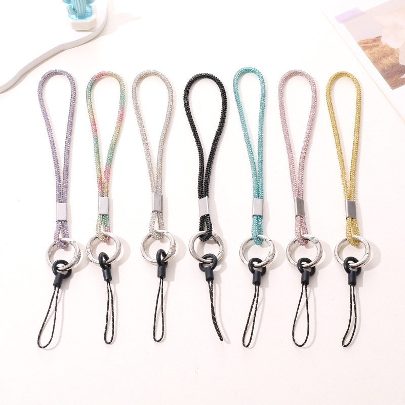 Yilian's new high-end luxury rhinestone phone chain inlaid sparkling diamonds, bracelet with drop and anti fall wristband
