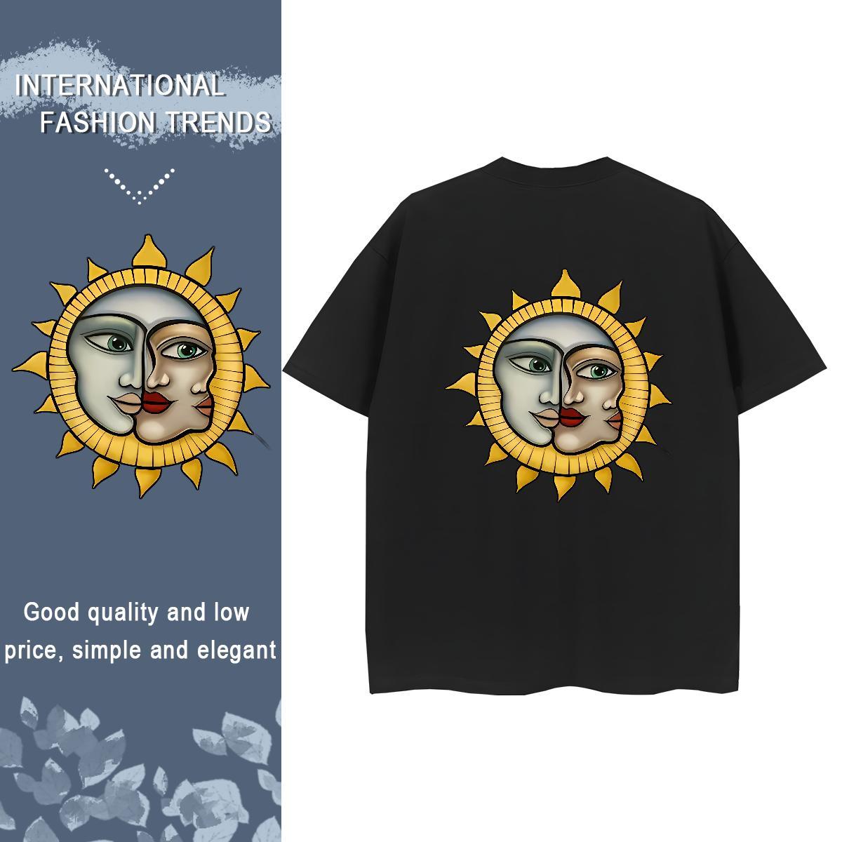 Custom T Shirt For Woman 100% Cotton 230g Breathable Short Sleeve Casual Sport portrait Women Tees Designer Nice Anime Tops
