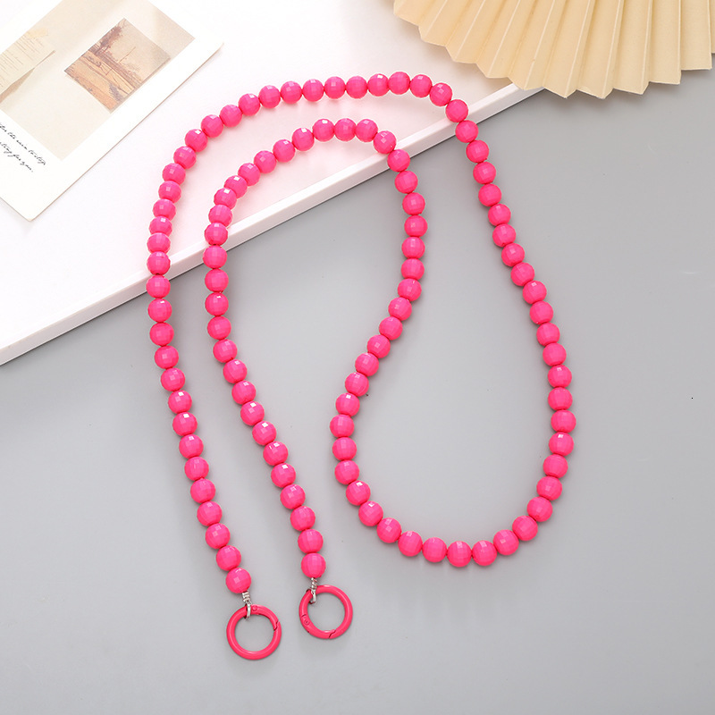 Yilian's new diamond shaped earth bead phone case rope, candy colored bag, water cup hanging decoration pendant, gift for women