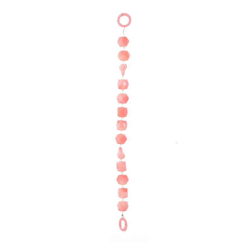 Yilian's new acrylic candy colored heart-shaped hand-held DIY jewelry accessories, handmade bead anti loss chain