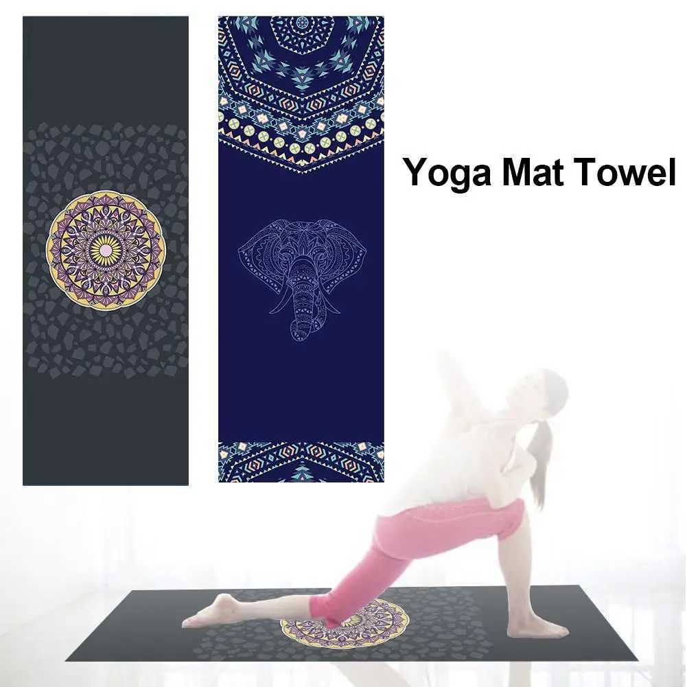185 * 63cm double-sided yoga towel anti slip portable travel yoga mat towel Prati cover fitness exercise yoga mat gym blanket W240906