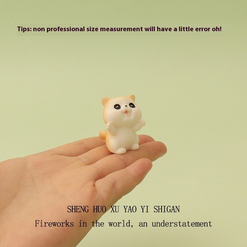 New Creative Cute Ins Kitten Penguin Fishing Micro Landscape Gardening DIY Home Decoration Desktop Ornament