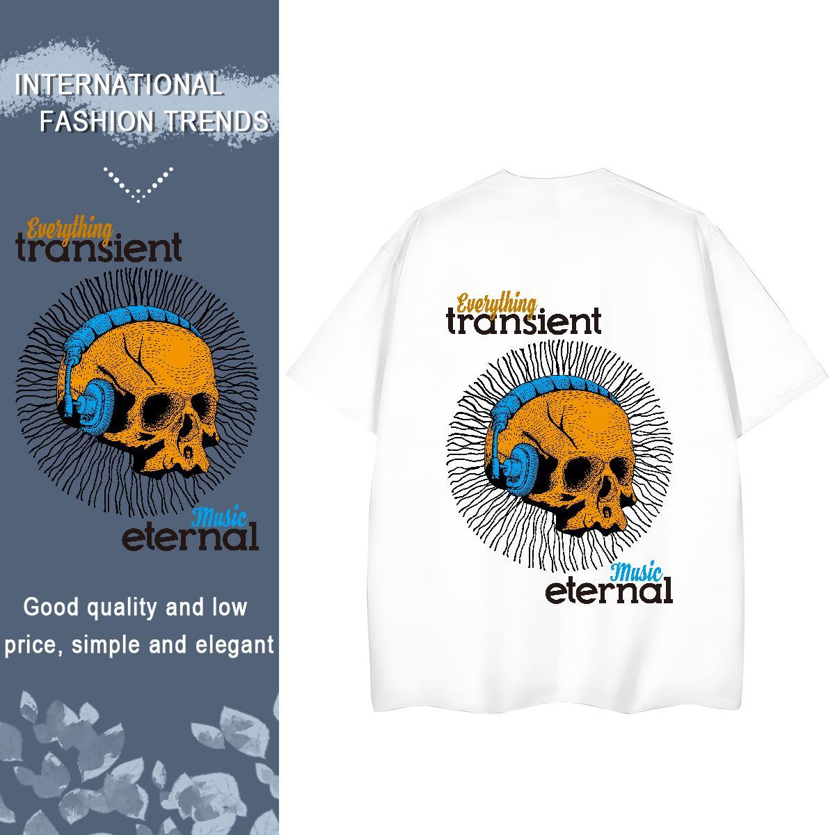2024 DIY T Shirts Women 230g 100% Cotton Short sleeve Soft Hip Hop Street skull Lady T shirt Designer Nice Graphic Polos