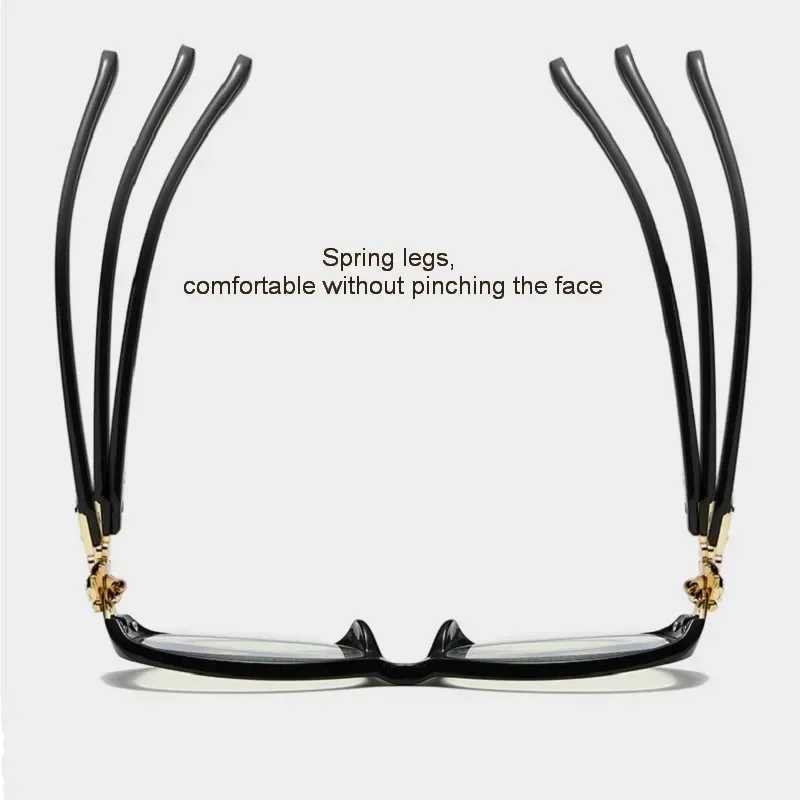 Womens Fox anti blue reading glasses Womens Fashion Presbyterian glasses Computer prescription glasses+1.0~+4.0 W240907