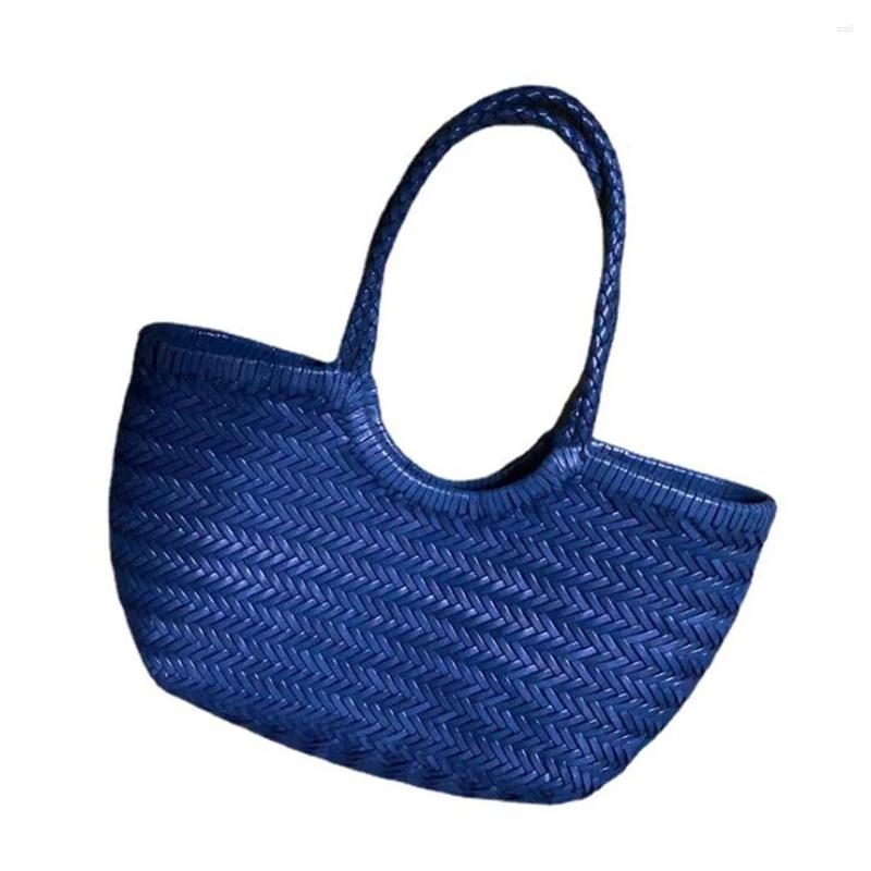 3 Totes Natural Cowhide Weave Handbags Fashion Small Manual Hand Made Ladies Flap Handbag Exquisite Tote Dating Shopping Bags 4