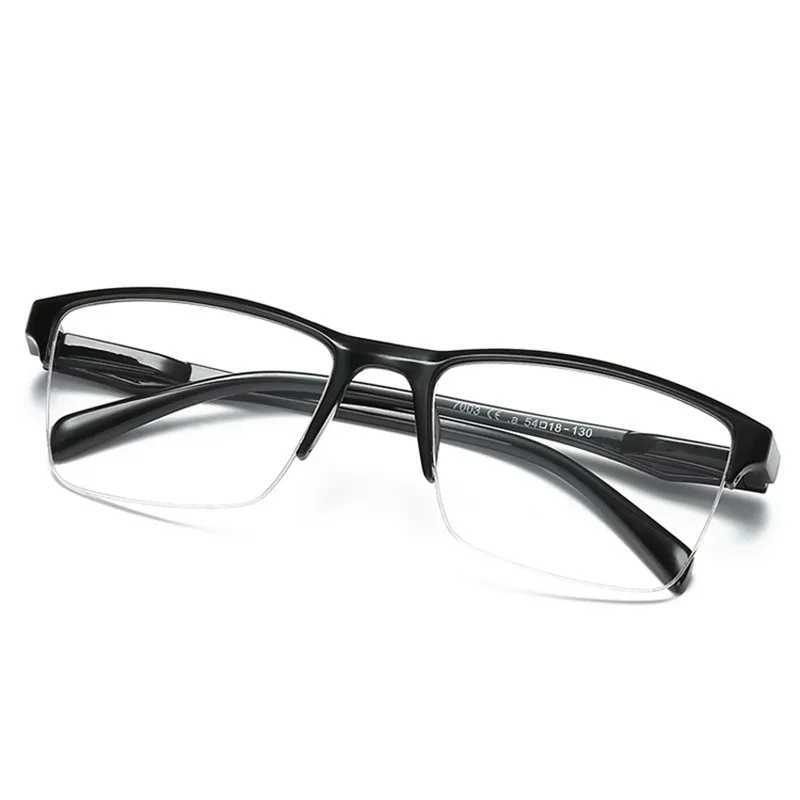 Mens and Womens Ultra Light Square Half Frame Reading Glasses Elders Degree Glasses+0.25 0.5 0.75 1 1.25 1.5 1.75 2.25 2.5 3 W240907
