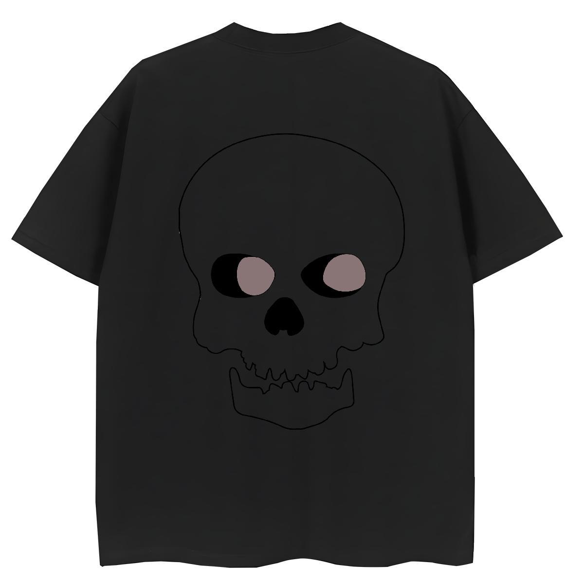 2024 Designer T shirt 230g Cotton Crew Neck Sports Casual skull Women Tees Nice DIY Logo Polos