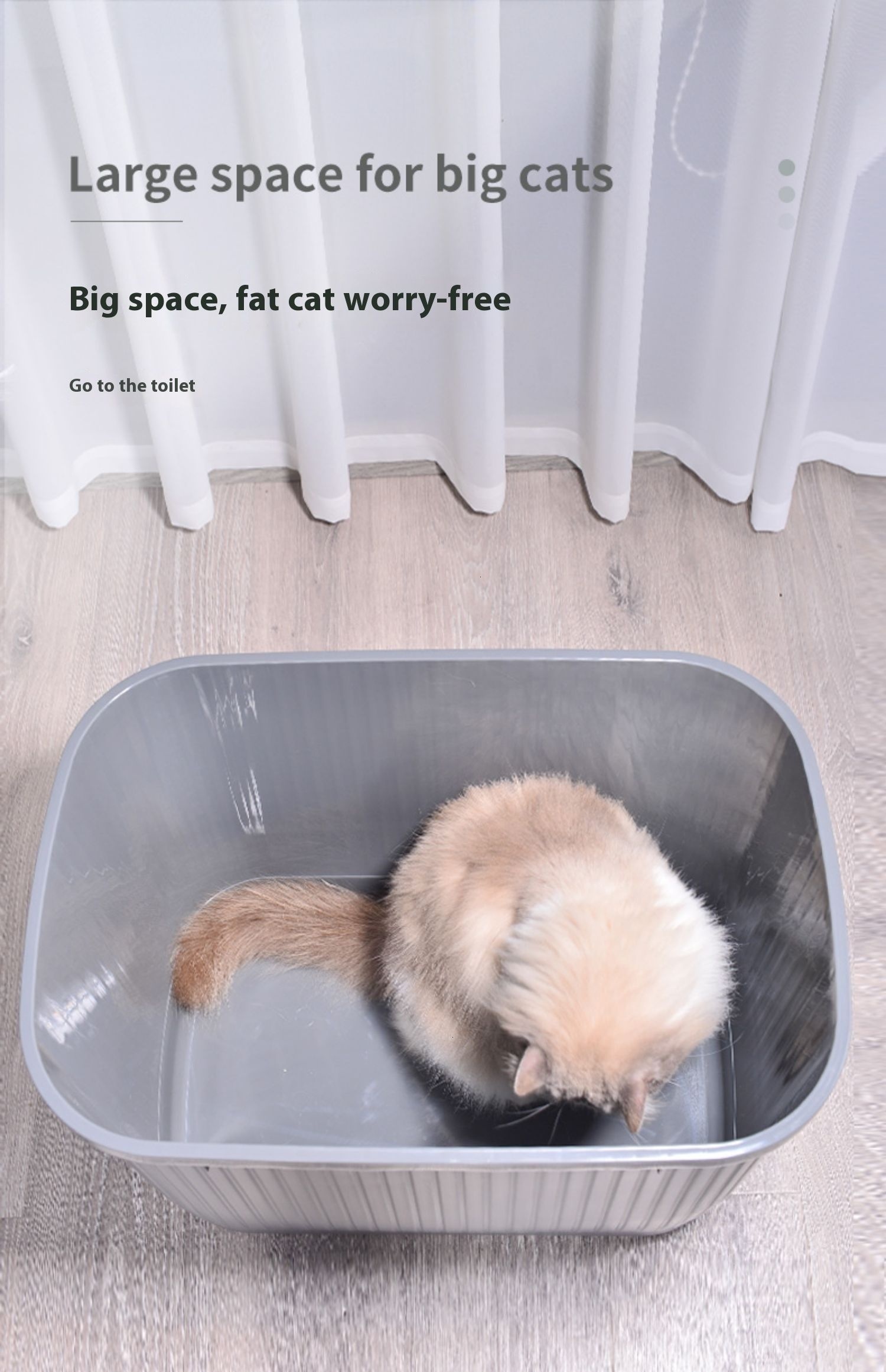 Top in box, fully enclosed, large, splash proof, essential for owners, extra high toilet, cat litter box