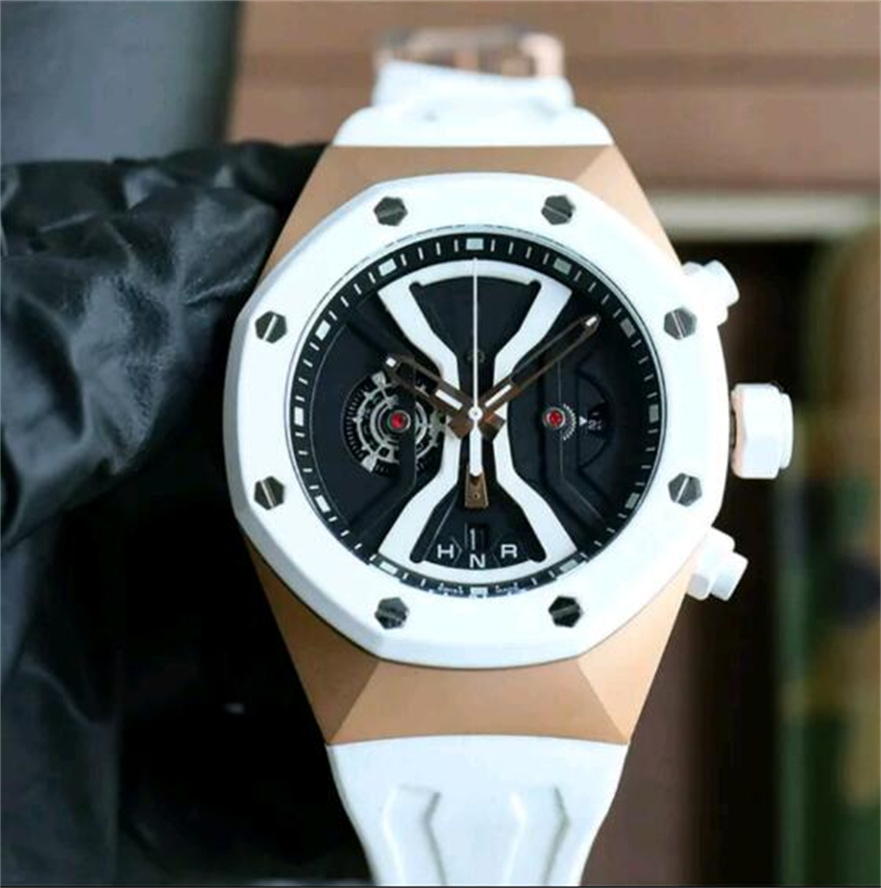 Top AAA Ceramic Automatic Mechanical Watch High Quality Sapphire Silicone Hollow Men's Watches Mechanical Designer Wristwatches